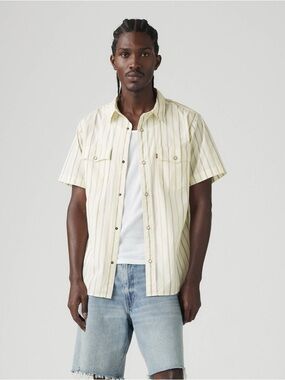 Levi's Men's Short Sleeve Stripe Western Shirt